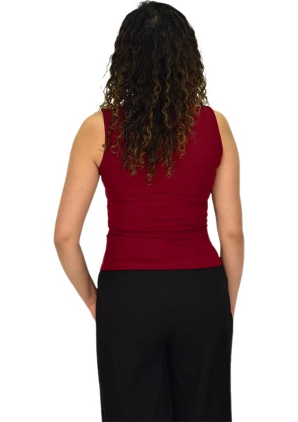 Kadın Düz Renk Vücuda Oturan Askılı Tişört BGL-ST04297 fırsatları