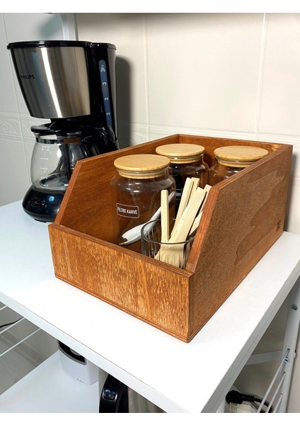 Ahşap 45LIK Plak Sandığı - Organizer Kutu - Wooden 45 Record Box