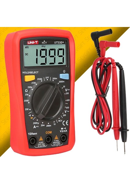 UT33D+ 600V 10A Dijital Multimetre Ergonomik Tasarım ve Hassas Ölçüm Özellikleriyle