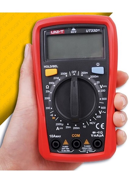 UT33D+ 600V 10A Dijital Multimetre Ergonomik Tasarım ve Hassas Ölçüm Özellikleriyle