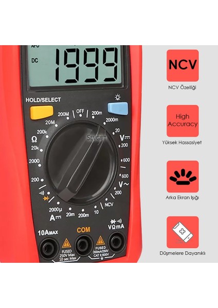 UT33D+ 600V 10A Dijital Multimetre Ergonomik Tasarım ve Hassas Ölçüm Özellikleriyle