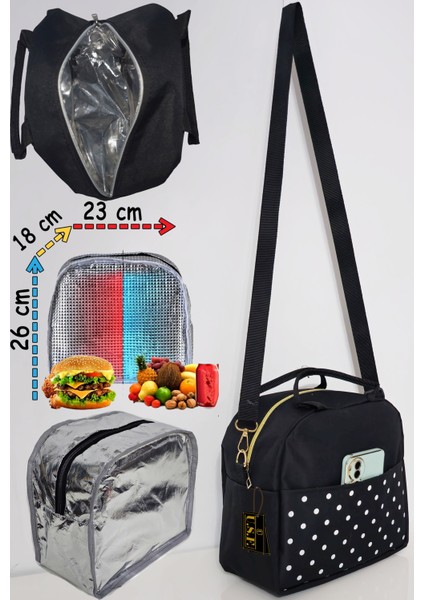 Sıcak, Soğuk Isı Yalıtımlı Termal Termoslu Yemek, Mama, Beslenme, Gıda Için Askılı Taşıma Çantası fiyatları