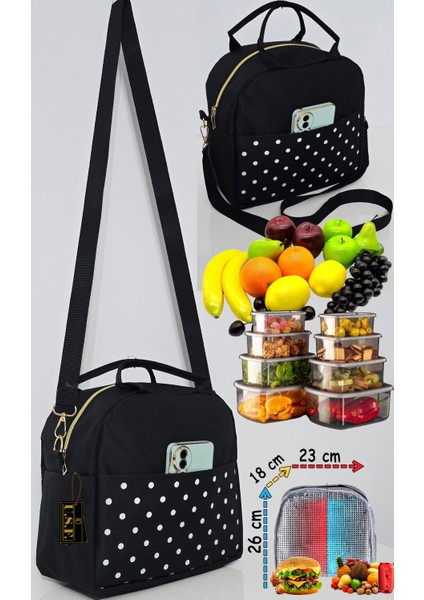 Sıcak, Soğuk Isı Yalıtımlı Termal Termoslu Yemek, Mama, Beslenme, Gıda Için Askılı Taşıma Çantası fırsatları