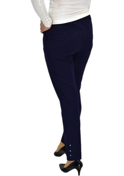 Kadın Paça Puntalı Beli Lastikli Kumaş Pantolon BGL-ST04323