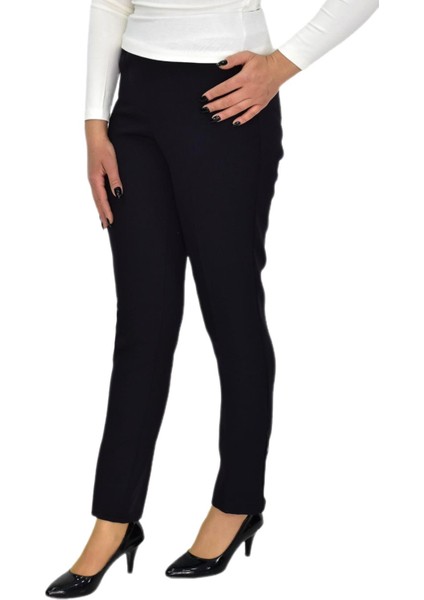 Kadın Paça Puntalı Beli Lastikli Kumaş Pantolon BGL-ST04323