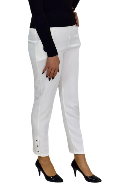 Kadın Paça Puntalı Beli Lastikli Kumaş Pantolon BGL-ST04323 modelleri