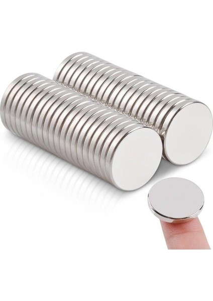 10 Adet Neodyum Mıknatıs 12X1.5 mm Dekoratif Magnet Güçlü Çekim