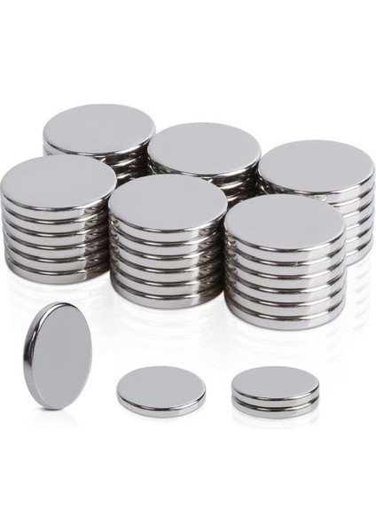 10 Adet Neodyum Mıknatıs 12X1.5 mm Dekoratif Magnet Güçlü Çekim