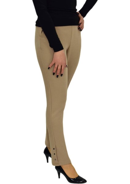Kadın Paça Puntalı Beli Lastikli Kumaş Pantolon BGL-ST04323 modelleri