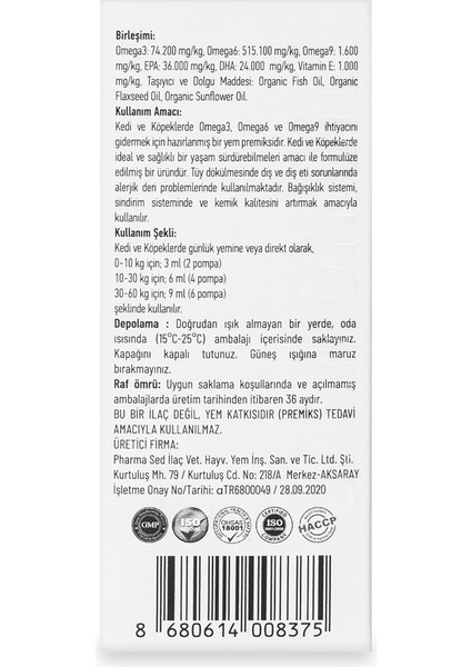 Tedypet Somon Yağı – Kedi & Köpekler Için Doğal Destek fiyatları