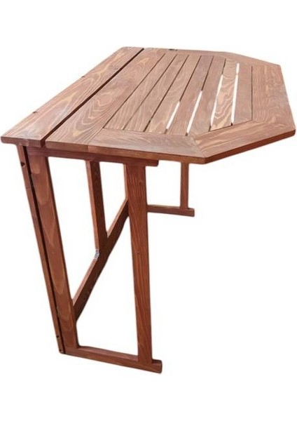 Mapa Home Living Ela Woodworking Bistro Teras Balkon Masası Masif Köknar(Ladin) Ağacı 90 x 50 x 75 cm Renk Kestane fiyatları