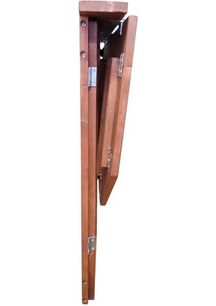 Mapa Home Living Ela Woodworking Bistro Teras Balkon Masası Masif Köknar(Ladin) Ağacı 90 x 50 x 75 cm Renk Kestane modelleri