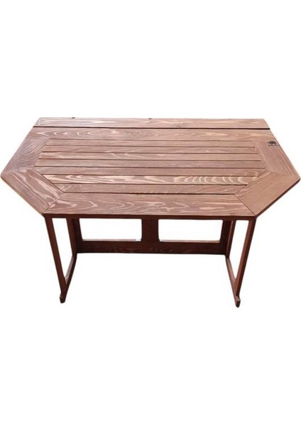 Mapa Home Living Ela Woodworking Bistro Teras Balkon Masası Masif Köknar(Ladin) Ağacı 90 x 50 x 75 cm Renk Kestane fırsatları