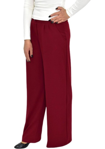 Kadın Pileli Beli Lastikli Bol Pantolon BGL-ST04252