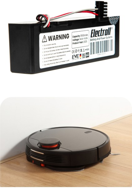 Xiaomi Mi Vacuum Mop Pro Stytj02ym Uyumlu Batarya (ULTRA YÜKSEK KAPASİTE) 3500mah Kutulu Pil