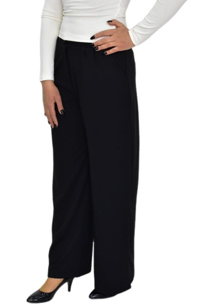 Kadın Pileli Beli Lastikli Bol Pantolon BGL-ST04252