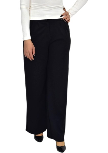 Kadın Pileli Beli Lastikli Bol Pantolon BGL-ST04252