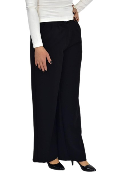 Kadın Pileli Beli Lastikli Bol Pantolon BGL-ST04252