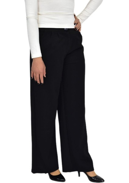Kadın Pileli Beli Lastikli Bol Pantolon BGL-ST04252