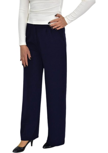 Kadın Pileli Beli Lastikli Bol Pantolon BGL-ST04252