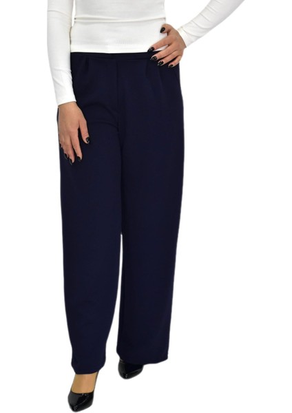 Kadın Pileli Beli Lastikli Bol Pantolon BGL-ST04252