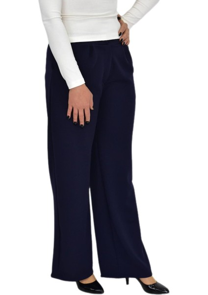 Kadın Pileli Beli Lastikli Bol Pantolon BGL-ST04252