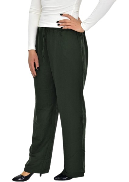 Kadın Beli Lastikli Bol Pantolon BGL-ST04216