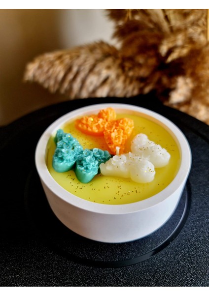 Büyük Yuvarlak Beton Mum