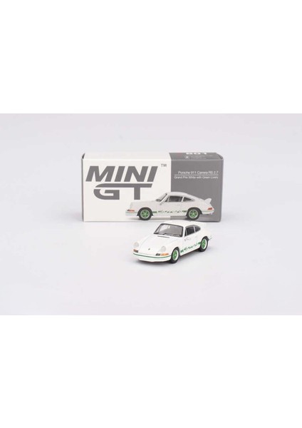 1/64 Porsche 911 Carrera Rs 2.7 Grand Prix White With Green Livery MGT00801