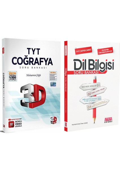 Tyt Coğrafya ve Akm Dil Bilgisi Soru Bankası Seti (2 Kitap)