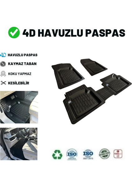 Opel Astra G Hb 2001 4d Havuzlu Üniversal Yeni Nesil Paspas Siyah Gold Seri