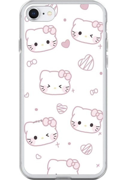 iPhone 6 Uyumlu Şeffaf Kılıf Hello Kitty Tasarımlı