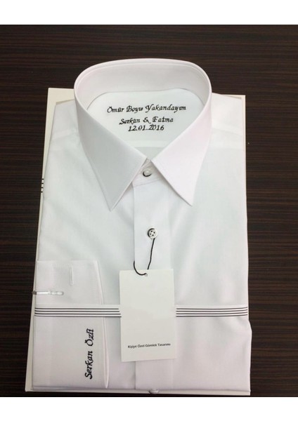 Kişiye Özel Dikim Ömür Boyu Yakandayım Isimli Nakışlı Erkek Gömlek indirimleri