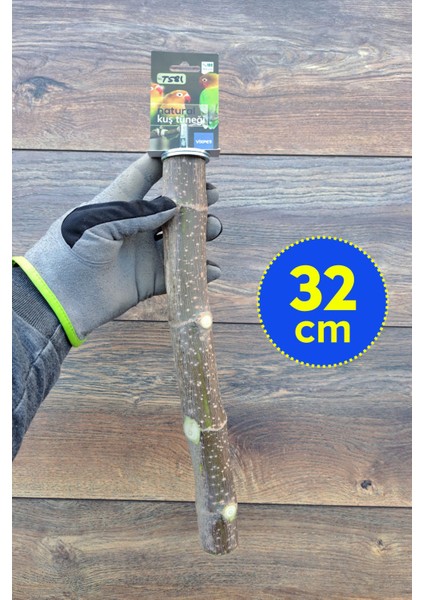 Venty Doğal Papağan Tüneği 32 cm | Dal Tünek | Macaw, Kakadu, Jako, Amazon, Alexander, Eklektus - T581
