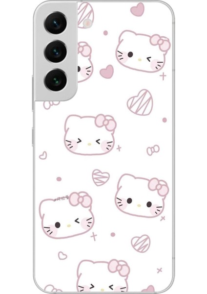 Samsung Galaxy S22+ Uyumlu Şeffaf Kılıf Hello Kitty Tasarımlı