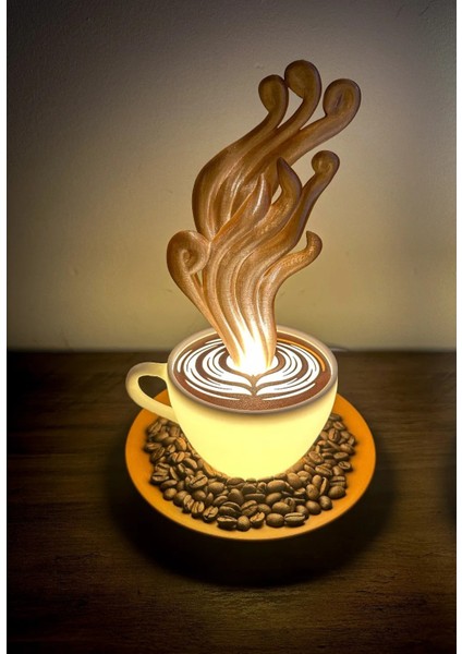 Dekoratif Kahve Masa Lambası Hediyelik Kahve Dekoratif Obje