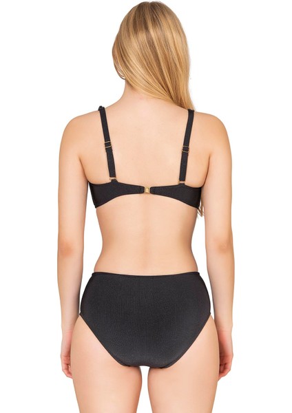 Kadın Toparlayıcı Aksesuarlı Siyah Bikini Takımı fiyatları