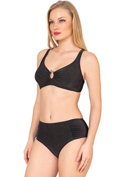 Kadın Toparlayıcı Aksesuarlı Siyah Bikini Takımı modelleri