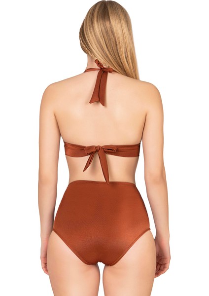 Kadın Aksesuarlı Yüksek Bel Toparlayıcı Kiremit Mayo fiyatları