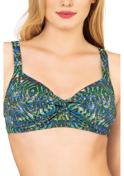 Kadın Yüksek Bel Toparlayıcı Yeşil Parıltılı Bikini Takımı fırsatları