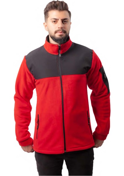 Drop Giyim Softshell Robalı Polar Ceket Kırmızı
