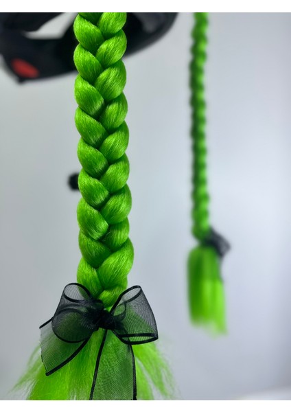 Motor & Motosiklet Kask Dış Aksesuar Çift Yeşil Örgü Saç fırsatları