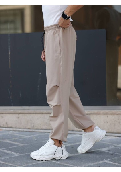 Erkek Yazlık Kumaş Baggy Ayarlanabilir Paça Beli Lastikli Paraşüt Pantolon modelleri