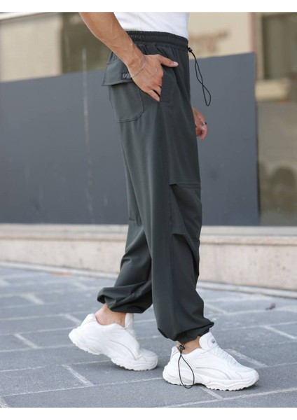 Erkek Yazlık Kumaş Baggy Ayarlanabilir Paça Beli Lastikli Paraşüt Pantolon fiyatları