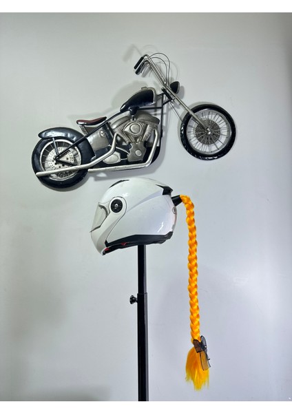 Motor & Motosiklet Kask Dış Aksesuar Tek Turuncu Örgü Saç modelleri
