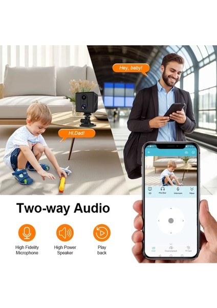 3036 4g Mini Akıllı Kamera Sesli Gece Görüş İnsan Algılama Dahili Batarya O-Kam Pro Türkçe App