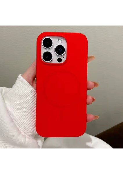 iPhone 14 Pro Max Magsafe Yumuşak Silikon Kılıf Lansman İçi Kadife Dokulu Kablosuz Şarj Destekli Mavi indirimleri