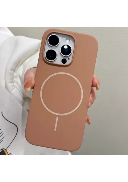 iPhone 14 Pro Max Magsafe Yumuşak Silikon Kılıf Lansman İçi Kadife Dokulu Kablosuz Şarj Destekli Mavi fırsatları