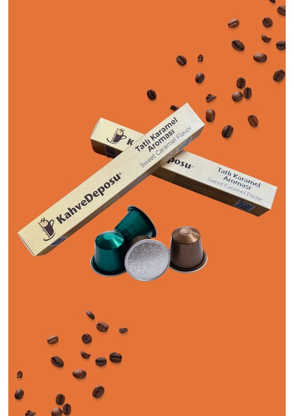 Nespresso Uyumlu Karamel Aromalı Kapsül Kahve 10’’lu Kutu