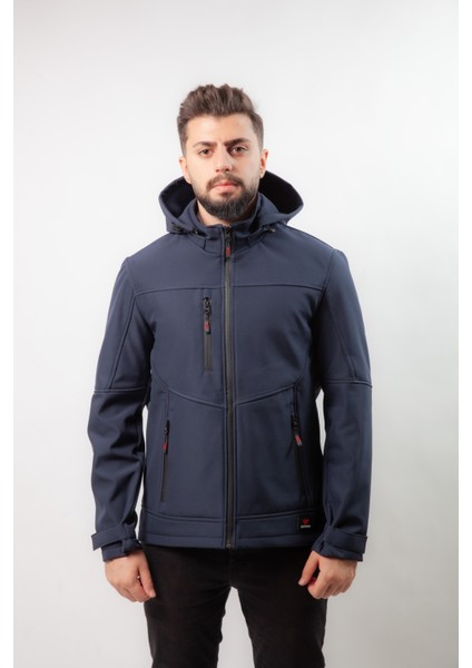 Drop Giyim Softshell Mont Lacivert Premium